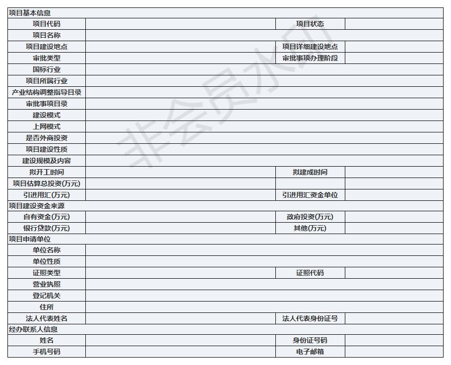 建設項目環(huán)評審批基礎信息表